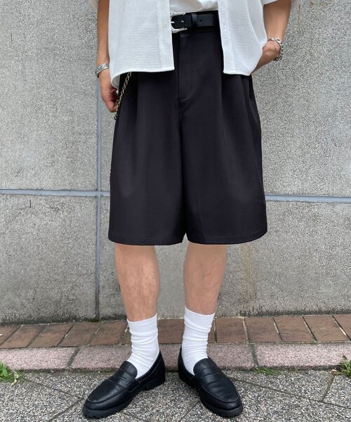 CIAOPANIC（チャオパニック）の「ワイドハーフスラックス / ショーツ（その他パンツ・メンズ・グレー/ブラック・LARGE/MEDIUM）」の8枚目の写真