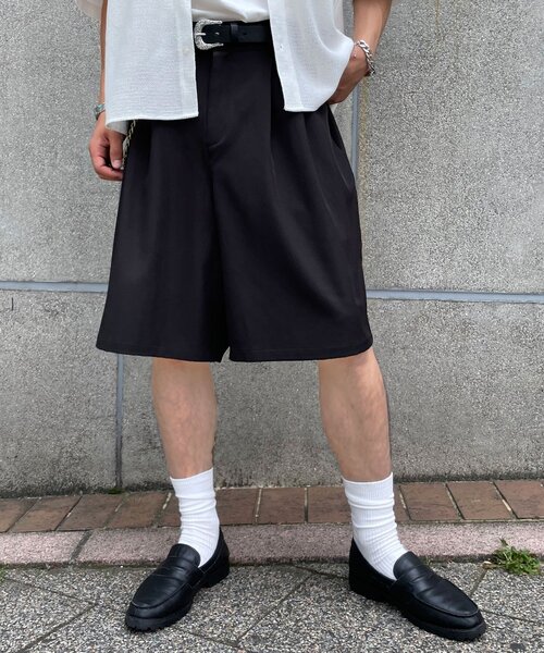 CIAOPANIC（チャオパニック）の「ワイドハーフスラックス / ショーツ（その他パンツ・メンズ・グレー/ブラック・LARGE/MEDIUM）」の9枚目の写真
