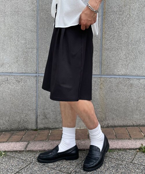 CIAOPANIC（チャオパニック）の「ワイドハーフスラックス / ショーツ（その他パンツ・メンズ・グレー/ブラック・LARGE/MEDIUM）」の10枚目の写真