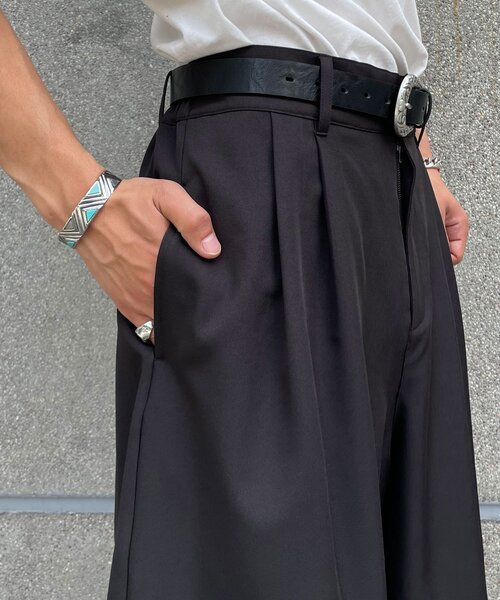 CIAOPANIC（チャオパニック）の「ワイドハーフスラックス / ショーツ（その他パンツ・メンズ・グレー/ブラック・LARGE/MEDIUM）」の18枚目の写真