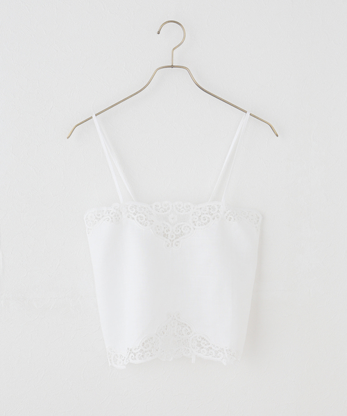 IENA(イエナ)の「Heriter/エリテ bobbin lace pants camisole キャミソール H0-00-3072(キャミソール・レディース・ホワイト・FREE)」の1枚目の写真