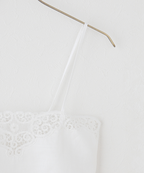 IENA(イエナ)の「Heriter/エリテ bobbin lace pants camisole キャミソール H0-00-3072(キャミソール・レディース・ホワイト・FREE)」の3枚目の写真