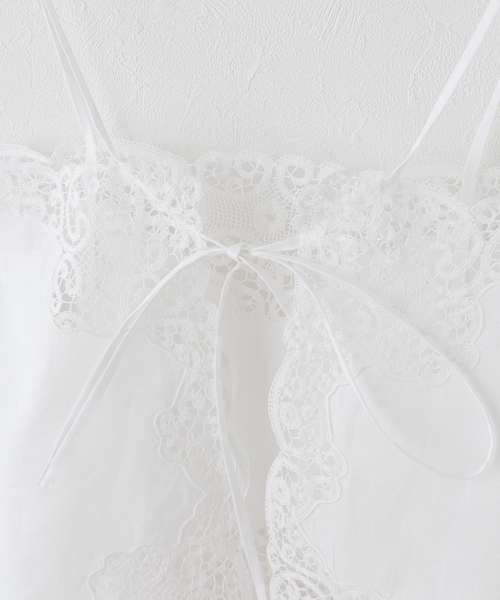 IENA(イエナ)の「Heriter/エリテ bobbin lace pants camisole キャミソール H0-00-3072(キャミソール・レディース・ホワイト・FREE)」の5枚目の写真