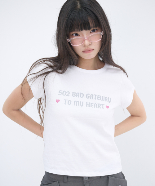 ITZAVIBE（イッザバイブ）の「502 GLITTER LETTERING T SHIRT - WHITE（Tシャツ/カットソー・レディース・その他・FREE）」の7枚目の写真