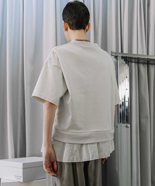 MARECHAL TERRE（マルシャルテル）の「【UVカット/接触冷感】裾フリルトップス（Tシャツ/カットソー・レディース・ネイビー/ライトグレー/チャコールグレー/ブラック・MEDIUM）」の11枚目の写真