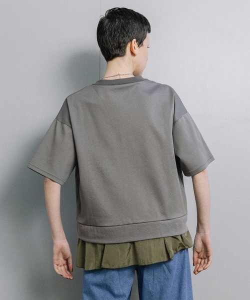MARECHAL TERRE（マルシャルテル）の「【UVカット/接触冷感】裾フリルトップス（Tシャツ/カットソー・レディース・ネイビー/ライトグレー/チャコールグレー/ブラック・MEDIUM）」の16枚目の写真