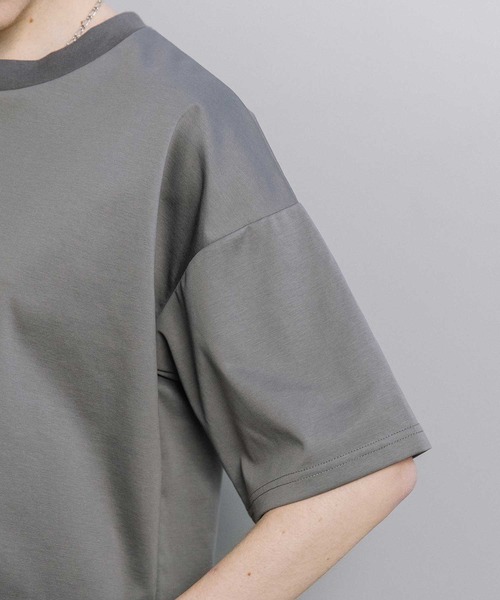 MARECHAL TERRE（マルシャルテル）の「【UVカット/接触冷感】裾フリルトップス（Tシャツ/カットソー・レディース・ネイビー/ライトグレー/チャコールグレー/ブラック・MEDIUM）」の22枚目の写真