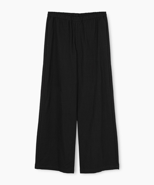 LAD MUSICIAN(ラッドミュージシャン)の「KHADI OXFORD WIDE STRAIGHT PANTS(その他パンツ・メンズ・ブラック・46/44/42)」の1枚目の写真