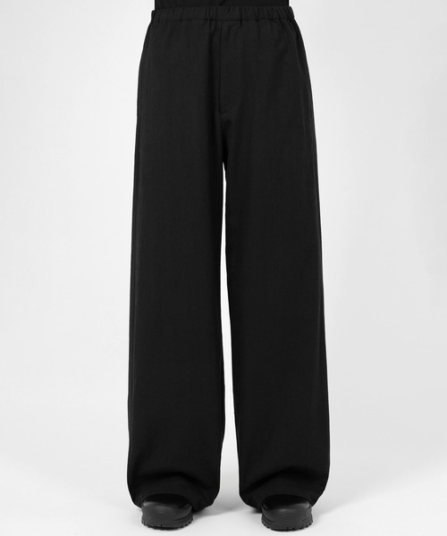LAD MUSICIAN(ラッドミュージシャン)の「KHADI OXFORD WIDE STRAIGHT PANTS(その他パンツ・メンズ・ブラック・46/44/42)」の5枚目の写真
