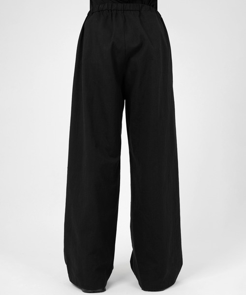 LAD MUSICIAN(ラッドミュージシャン)の「KHADI OXFORD WIDE STRAIGHT PANTS(その他パンツ・メンズ・ブラック・46/44/42)」の2枚目の写真