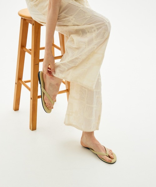full/fill.(フルフィル)の「flower cord embroidery pants / フラワーコードエンブロイダリーパンツ(その他パンツ・レディース・ナチュラル・FREE)」の1枚目の写真