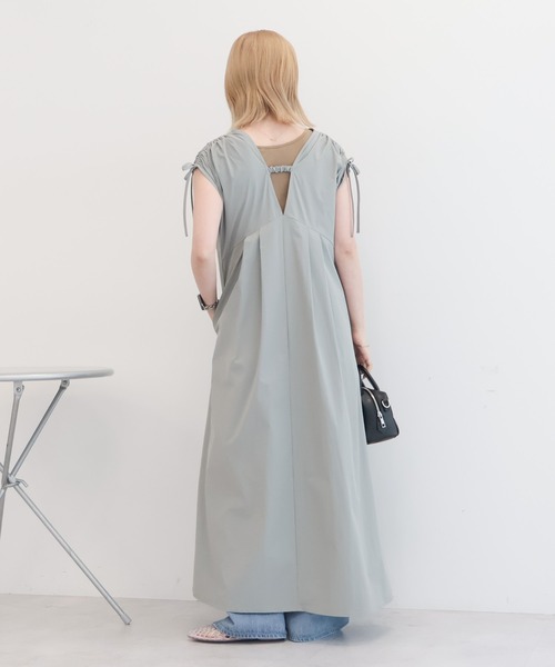 AMERICAN HOLIC(アメリカンホリック)の「【マルチ機能】Vネックドロストショルダーワンピース(ワンピース・レディース・その他14/カーキ/ブラック・L/M)」の14枚目の写真