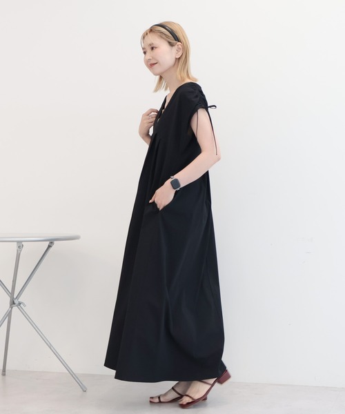 AMERICAN HOLIC(アメリカンホリック)の「【マルチ機能】Vネックドロストショルダーワンピース(ワンピース・レディース・その他14/カーキ/ブラック・L/M)」の22枚目の写真