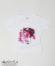 ≪Betty Boop(TM)/ベティー ブープ(TM)≫VネックTシャツ