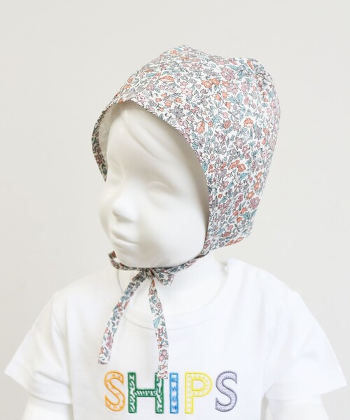 SHIPS（シップス）の「SHIPS KIDS:リバティ ベビー ボンネット（その他ベビー用品・キッズ・ピンク系その他/ナチュラル・ONE SIZE）」の9枚目の写真