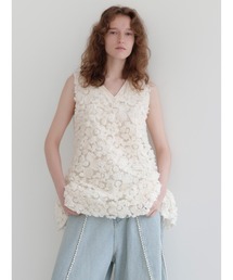 AMOMMA（アモマ）の「FLORAL TEXTURED DRESS（その他トップス）」