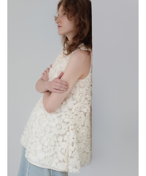 AMOMMA（アモマ）の「FLORAL TEXTURED DRESS（その他トップス・レディース・ブラック/アイボリー・FREE）」の13枚目の写真