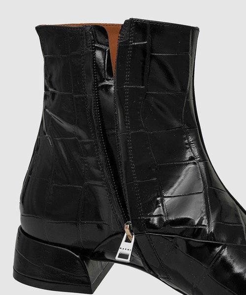 MARNI(マルニ)の「BOOTIE / クロコプリントブーツ(ブーツ・レディース・ブラック・37(24cm)/36(23cm)/38(25cm))」の6枚目の写真