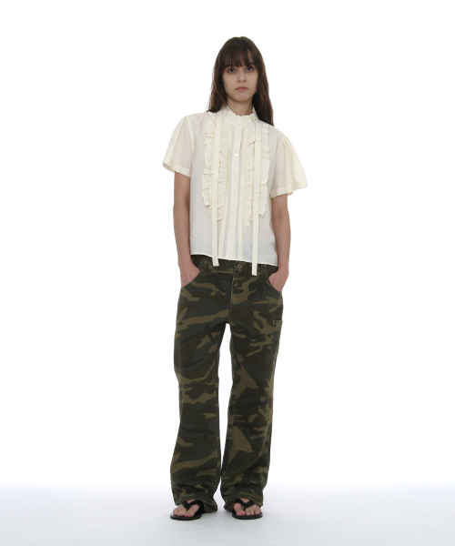 PARTIMENTO WOMEN(パルティメントウィメン)の「スカーフラッフルピンタックブラウス_アイボリー(シャツ/ブラウス・レディース・その他・SMALL/MEDIUM)」の6枚目の写真