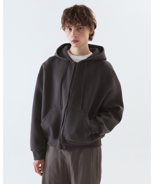 THEENDQUESTION(ジエンドクエスチョン)の「Neoprene hood zip-up jumper / BROWN(パーカー・レディース・その他・1/2)」の3枚目の写真