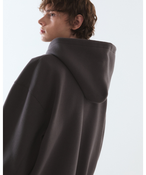 THEENDQUESTION(ジエンドクエスチョン)の「Neoprene hood zip-up jumper / BROWN(パーカー・レディース・その他・1/2)」の4枚目の写真