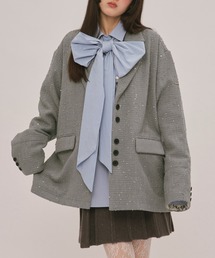 loin nuit（ロワンニュイ）の「nuance button lace jacket / ニュアンスボタンレースジャケット（テーラードジャケット）」