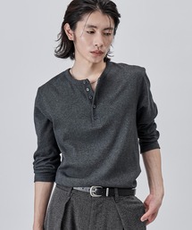 SINSS（シンス）の「Compact rib henley LS T-shirt / コンパクトリブヘンリーロングスリーブTシャツ（Tシャツ/カットソー）」