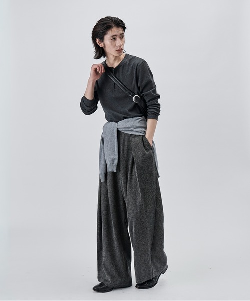 SINSS(シンス)の「Compact rib henley LS T-shirt / コンパクトリブヘンリーロングスリーブTシャツ(Tシャツ/カットソー・メンズ・ホワイト/ブラック/チャコールグレー・X-SMALL/SMALL/MEDIUM/LARGE)」の20枚目の写真