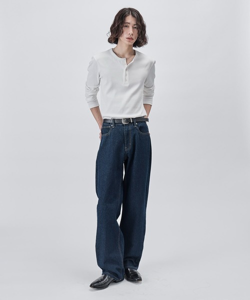 SINSS(シンス)の「Compact rib henley LS T-shirt / コンパクトリブヘンリーロングスリーブTシャツ(Tシャツ/カットソー・メンズ・ホワイト/ブラック/チャコールグレー・X-SMALL/SMALL/MEDIUM/LARGE)」の8枚目の写真