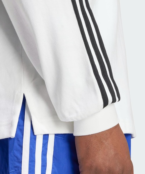 adidas(アディダス)の「アディカラーラグビーポロシャツ / アディダスオリジナルス adidas Originals(ポロシャツ・メンズ・ホワイト・LARGE/MEDIUM/SMALL/X-LARGE/X-SMALL/XX-LARGE/3XL)」の4枚目の写真
