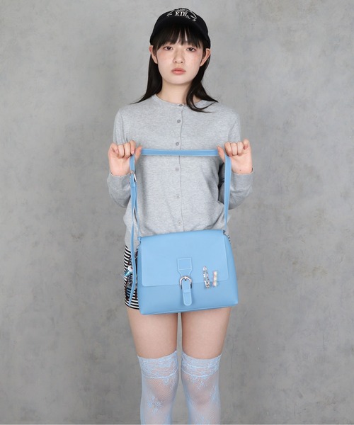 BARELY BLUE(ベアリーブルー)の「【 BARELY BLUE / ベアリーブルー 】 2way ミルキー フラップ ジェリーバッグ / ショルダーバッグ(ショルダーバッグ・レディース・グレー/ミント/ピンク/ブルー/ホワイト・FREE)」の18枚目の写真
