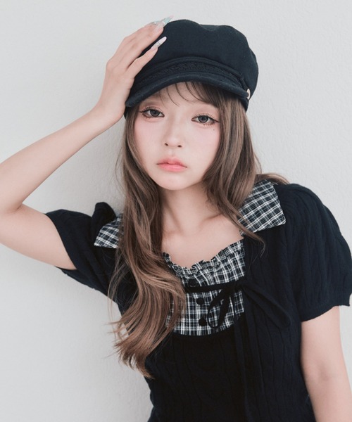 OLIVE des OLIVE(オリーブデオリーブ)の「シャツレイヤードケーブルトップス(ニット/セーター・レディース・ブラック/ブラウン/ピンク/ベージュ系その他・FREE)」の15枚目の写真