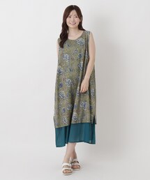 リゾート プリントボイルワンピース
