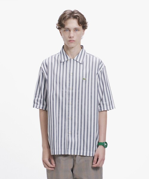 LACOSTE（ラコステ）の「ルーズフィット ストライプシャツ（シャツ/ブラウス・メンズ・ライトブルー/ダークネイビー・41/40/38/39）」の10枚目の写真