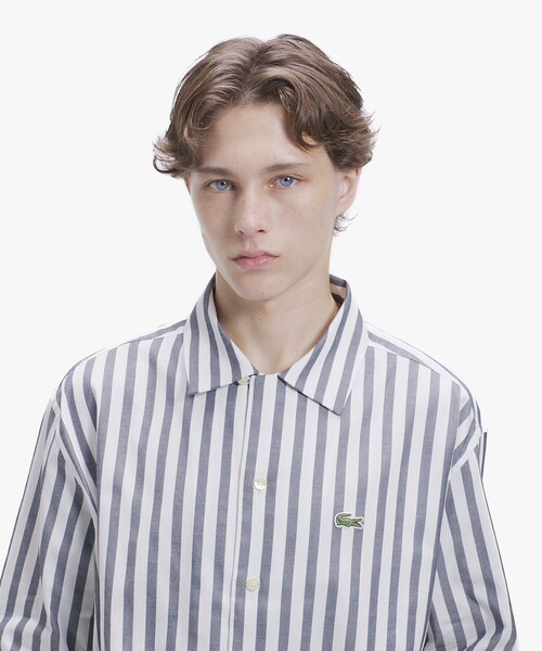 LACOSTE（ラコステ）の「ルーズフィット ストライプシャツ（シャツ/ブラウス・メンズ・ライトブルー/ダークネイビー・41/40/38/39）」の12枚目の写真