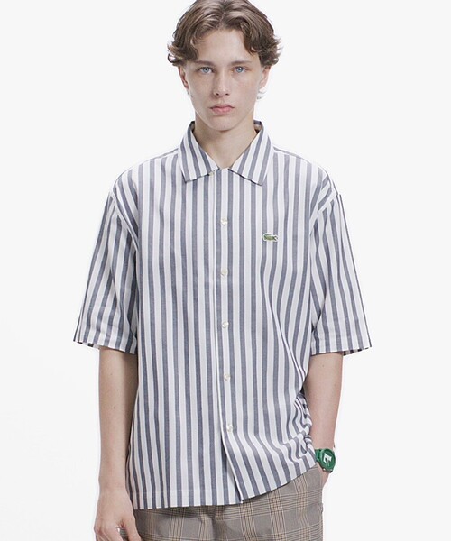 LACOSTE（ラコステ）の「ルーズフィット ストライプシャツ（シャツ/ブラウス・メンズ・ライトブルー/ダークネイビー・41/40/38/39）」の15枚目の写真