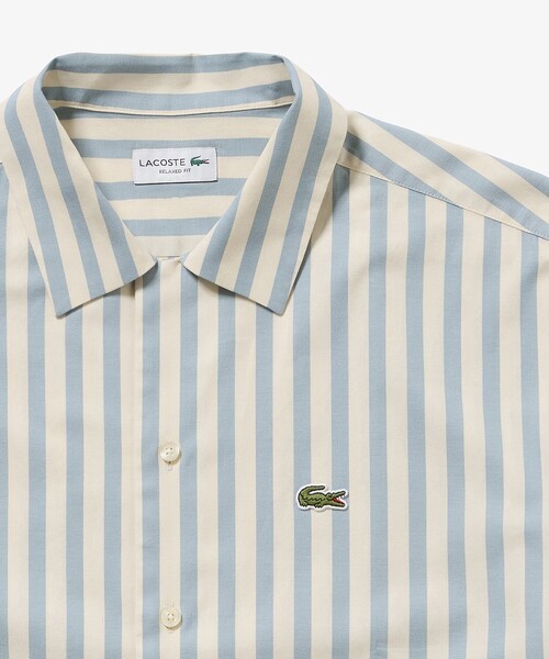 LACOSTE（ラコステ）の「ルーズフィット ストライプシャツ（シャツ/ブラウス・メンズ・ライトブルー/ダークネイビー・41/40/38/39）」の5枚目の写真