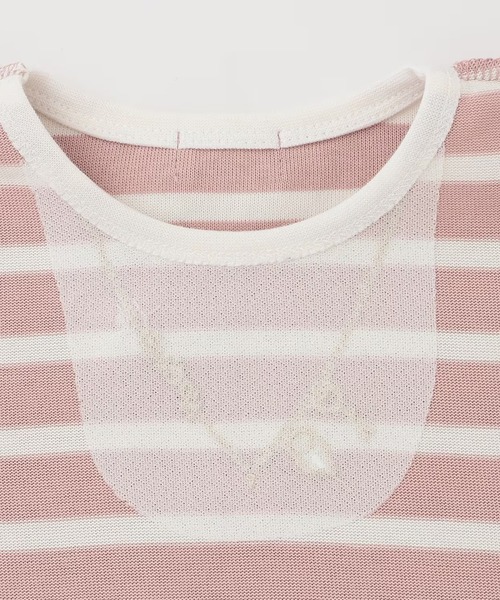 KP（ケーピー）の「ボーダー後ろ裾フリル長袖Ｔシャツ（Tシャツ/カットソー・キッズ・ピンク/サックスブルー・110cm/120cm/130cm/140cm）」の10枚目の写真