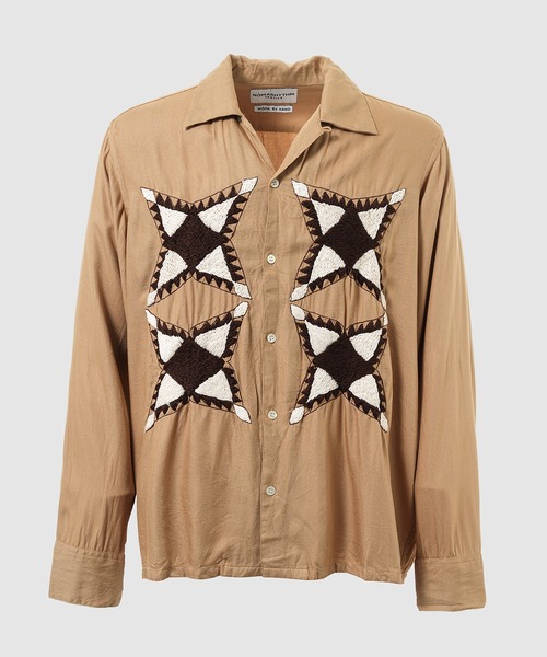 NOMA t.d.(ノーマティーディー)の「Quilt Embroidery Shirt(シャツ/ブラウス・メンズ・ピンク/ベージュ・4)」の1枚目の写真