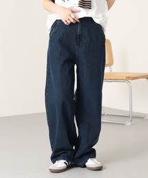 デニムワイドストレートパンツ