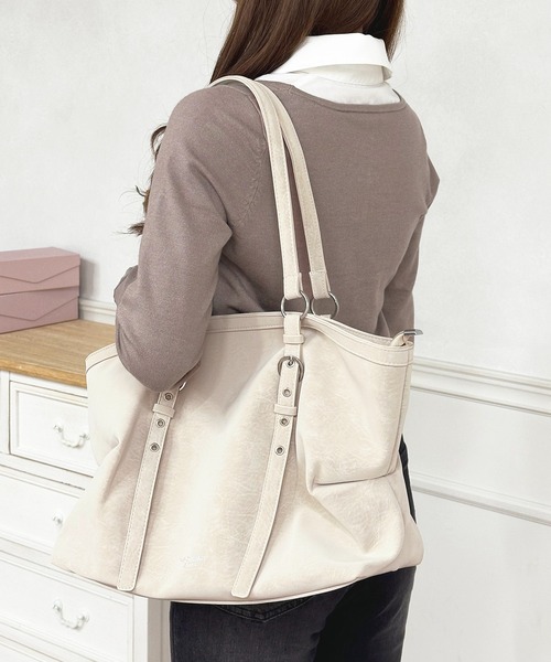 apres jour(アプレジュール)の「【apresjour ×ARIAZ】ベルトハンドルトートバッグ(トートバッグ・レディース・ダークブラウン/ブラック/アイボリー・FREE)」の1枚目の写真