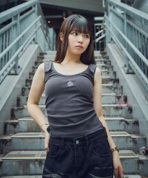 Metal strap tank top
