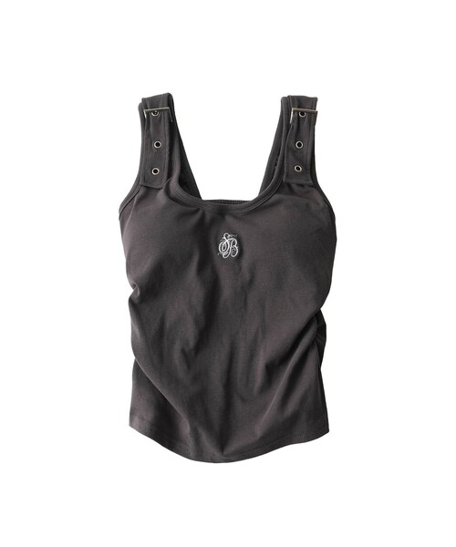 Subciety(サブサエティ)の「Metal strap tank top(タンクトップ・レディース・チャコール・FREE)」の2枚目の写真