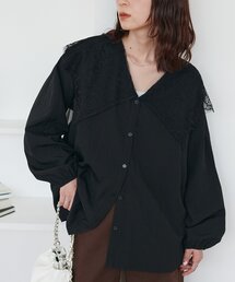【WEB限定】レースカラーブラウス