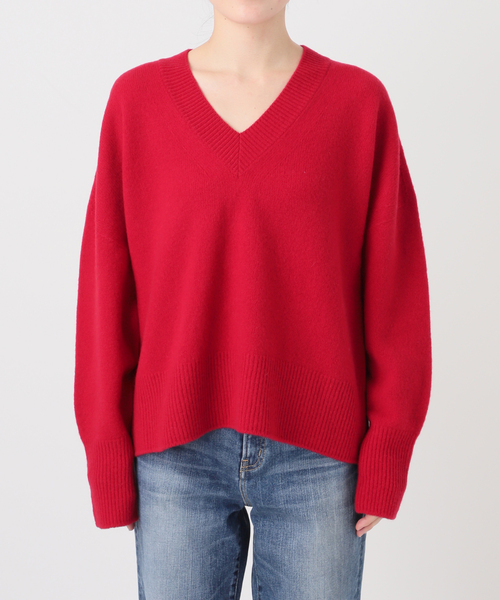 Spick & Span（スピックアンドスパン）の「クーマラムVネックプルオーバー（ニット/セーター・レディース・レッド/ベージュ/チャコールグレー/ブルー系その他・FREE）」の17枚目の写真