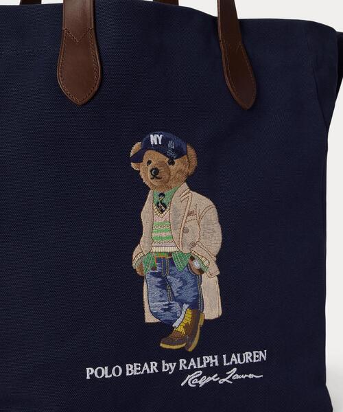 POLO RALPH LAUREN(ポロ ラルフ ローレン)の「Polo ベア キャンバス ショッパー トート(トートバッグ・メンズ・ネイビー系1・ONE)」の10枚目の写真