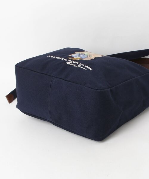 POLO RALPH LAUREN(ポロ ラルフ ローレン)の「Polo ベア キャンバス ショッパー トート(トートバッグ・メンズ・ネイビー系1・ONE)」の5枚目の写真