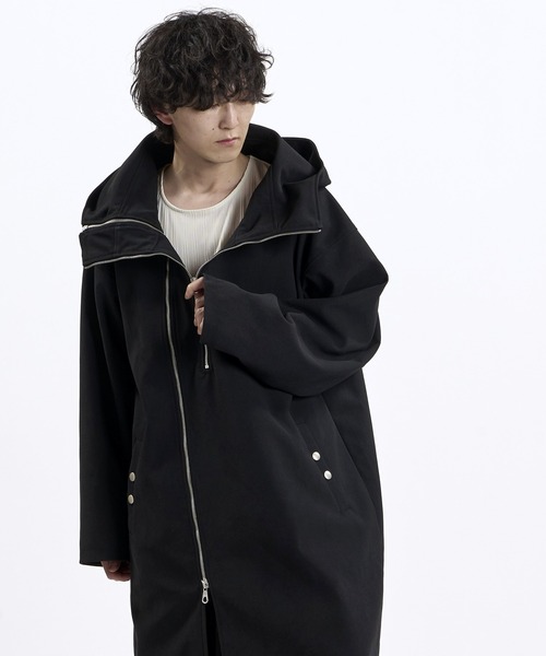 NO ID.(ノーアイディ)の「【NO ID.】Synthetic Leather Double Zip Mods Coat / シンセティック レザー ダブル ジップ モッズ コート(モッズコート・メンズ・ブラック系その他/ブラック・ONE)」の4枚目の写真