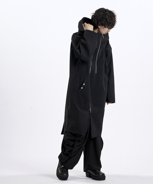 NO ID.(ノーアイディ)の「【NO ID.】Synthetic Leather Double Zip Mods Coat / シンセティック レザー ダブル ジップ モッズ コート(モッズコート・メンズ・ブラック系その他/ブラック・ONE)」の6枚目の写真