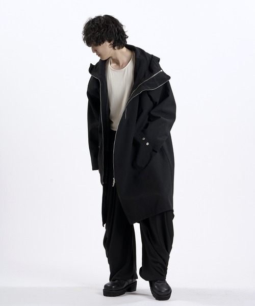NO ID.(ノーアイディ)の「【NO ID.】Synthetic Leather Double Zip Mods Coat / シンセティック レザー ダブル ジップ モッズ コート(モッズコート・メンズ・ブラック系その他/ブラック・ONE)」の10枚目の写真